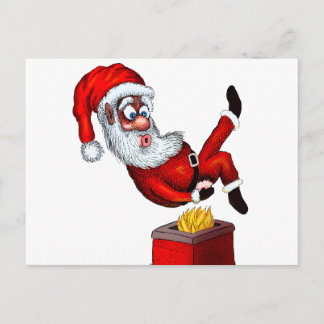 Cartão Postal De Festividades Bumbum quente do papai noel