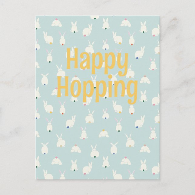 Cartão Postal De Festividades Bunny Tails (Frente)