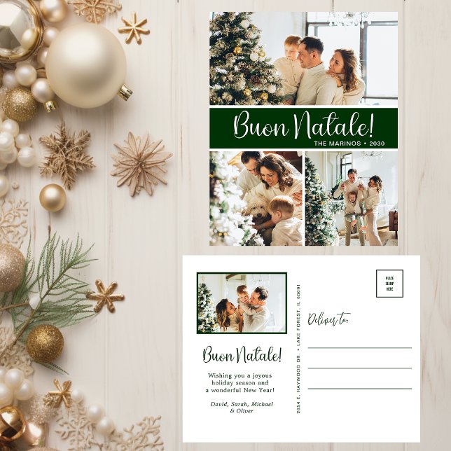 Cartão Postal De Festividades Buon Natale 4 Foto (Criador carregado)