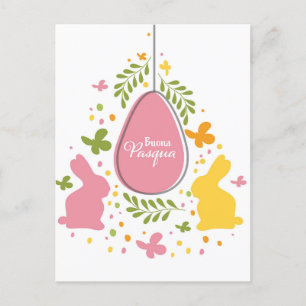 Cartão Postal De Festividades Buona Pasqua