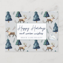 Business Real Estate Feliz Feriados Clássico Verde