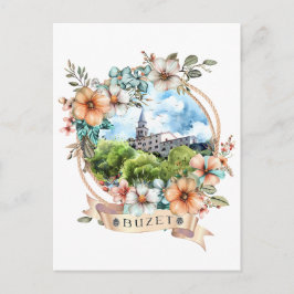 Cartão Postal De Festividades Buzet Croácia