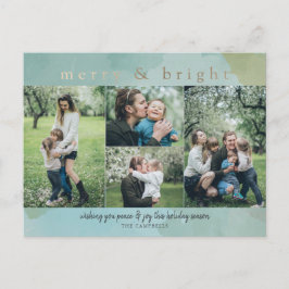 Cartão Postal De Festividades Ca de Feriado de Colagem de Fotos de Abstrato feli