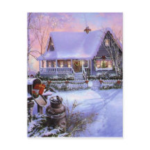 Cabine do Natal do país do vintage