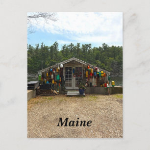Cartão Postal De Festividades Cabine russa no Maine