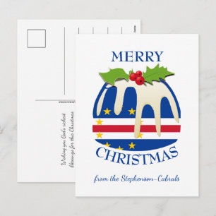 Cartão Postal De Festividades CABO VERDE Cabo   Pudim de Ameixa Festivo   Natal
