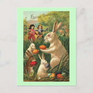 Cartão Postal De Festividades Caça de Ovos de Páscoa