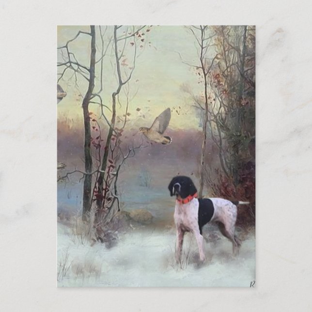 Cartão Postal De Festividades Caça de Woodcock com SPG (Frente)