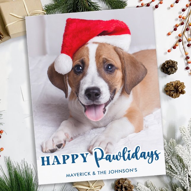 Cartão Postal De Festividades Cachorro Pet Moderno Personalizado Foto Feliz Dias (Criador carregado)