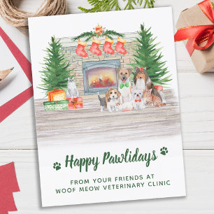 Cartão Postal De Festividades Cães Cães Cachorros Cachorros Cachorros Gatinhos A