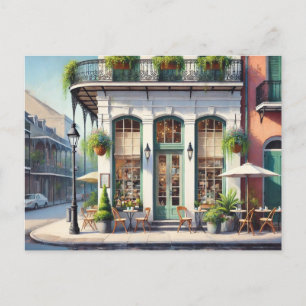 Cartão Postal De Festividades Café em Nova Orleans Louisiana