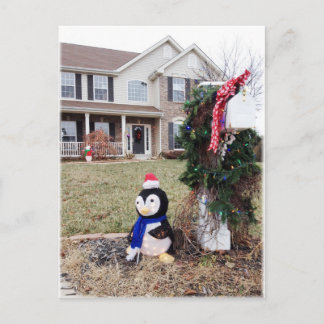 Cartão Postal De Festividades Caixa de Correio do Horário de Natal