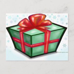Cartão Postal De Festividades Caixa de presentes de Natal