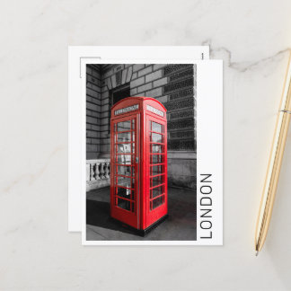Cartão Postal De Festividades Caixa de Telefone Antiga Londres Reino Unido Telef