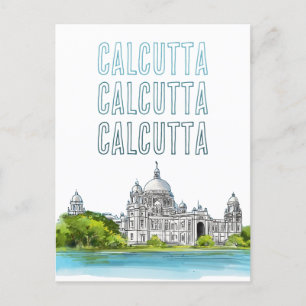 Cartão Postal De Festividades Calcutá "Memorial Victoria" Kolkata Bengali