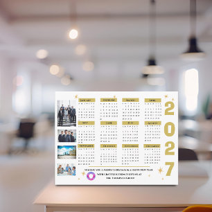 Cartão Postal De Festividades Calendário Corporativo 2027 Foto da Empresa Estrel