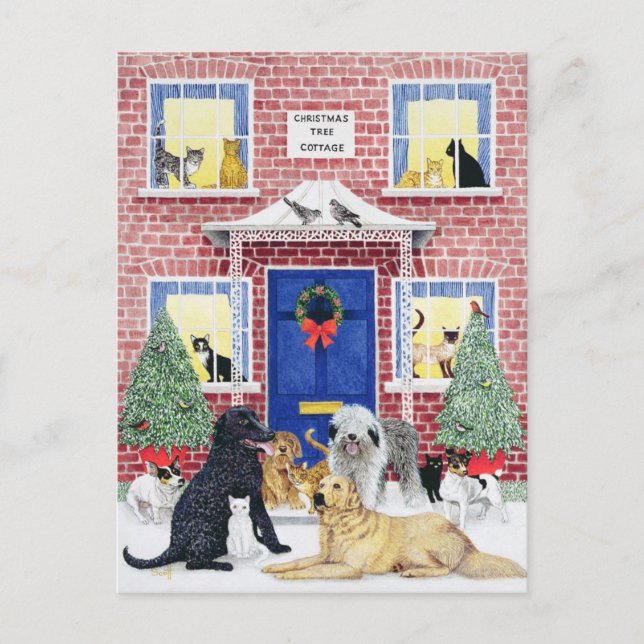 Cartão Postal De Festividades Calor do Natal (Frente)