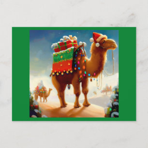 Cartão Postal De Festividades Camelo Natal 2