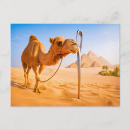 Cartão Postal De Festividades Camelo Passando pelo Buraco da Agulha