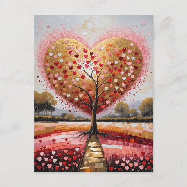 Cartão Postal De Festividades Caminho para o Coração (Frente)