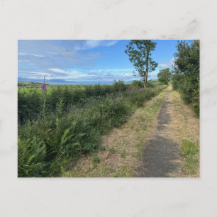 Cartão Postal De Festividades Caminho rural na Ilha de Bute Escócia em um