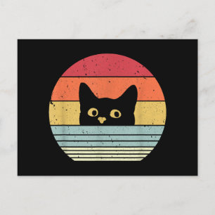 Cartão Postal De Festividades Camisa De Gato. Estilo Retro