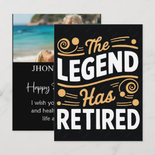 Cartão Postal De Festividades Camisa Personalizada de Aposentadoria Engraçada Re