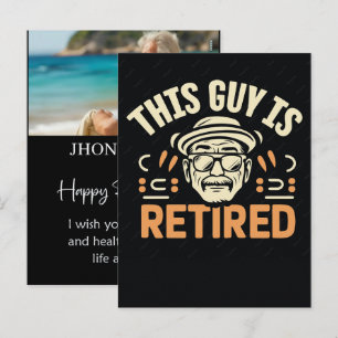Cartão Postal De Festividades Camisa Personalizada de Aposentadoria Engraçada Re