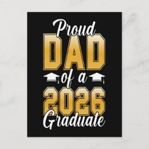 Cartão Postal De Festividades Camiseta com design de pai orgulhoso de uma gradua