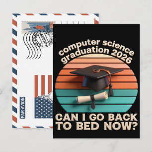 Cartão Postal De Festividades Camiseta de Formatura em Ciência da Computação