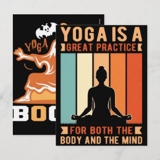 Cartão Postal De Festividades Camiseta de Yoga Fantasma de Halloween Design de F