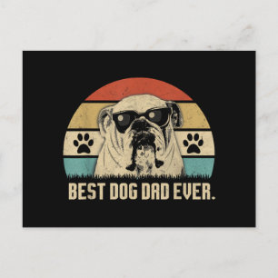 Cartão Postal De Festividades Camiseta Melhor PAI Bulldog Inglês Antigo de Todos