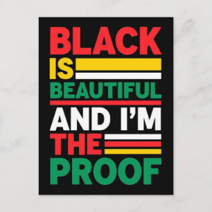 Cartão Postal De Festividades Camiseta vetor tipografia prova preta é linda
