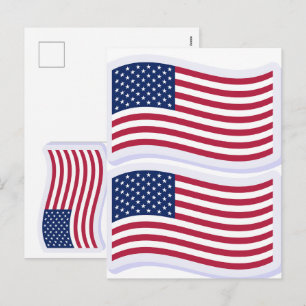 Cartão Postal De Festividades Camisetas da Bandeira Americana – Camisetas Gráfic
