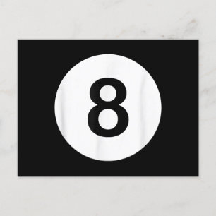 Cartão Postal De Festividades Camisetas de Sala de Bilhar 8 Ball, Presente para 