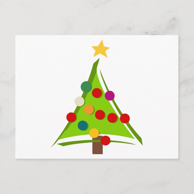 Cartão Postal De Festividades Camisetas e presentes de árvores de Natal (Frente)