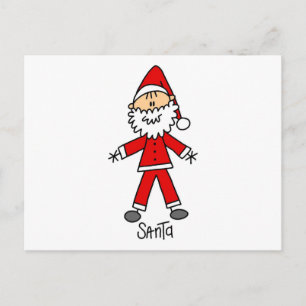 Cartão Postal De Festividades Camisetas e presentes do Papai Noel
