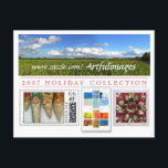 Cartão Postal De Festividades Campanha da coleção de 2007 feriados<br><div class="desc">Campanha da coleção de 2007 feriados - cartão/disposição e design relativos à promoção pelo chiarelli de Pauline</div>