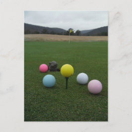 Cartão Postal De Festividades campo de golfe da montanha páscoa