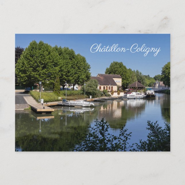 Cartão Postal De Festividades Canal Briare, Chatillon-Coligny, França (Frente)