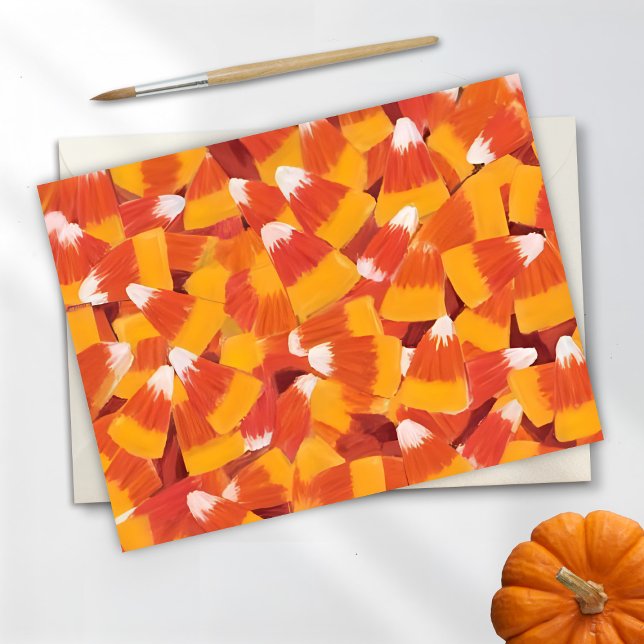 Cartão Postal De Festividades Candy Corn Halloween (Criador carregado)