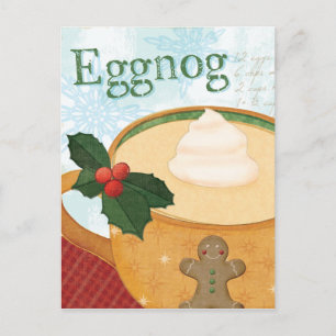 Cartão Postal De Festividades Caneca de Natal com Eggnog