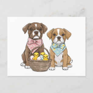 Cartão Postal De Festividades Caninos da páscoa