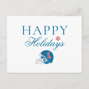 Cartão Postal De Festividades Capacete de Futebol Ole Miss   Azul Claro