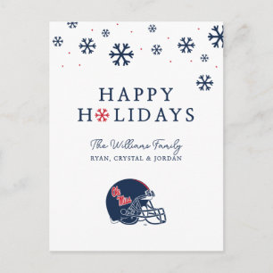 Cartão Postal De Festividades Capacete de Futebol Ole Miss   Azul Escuro
