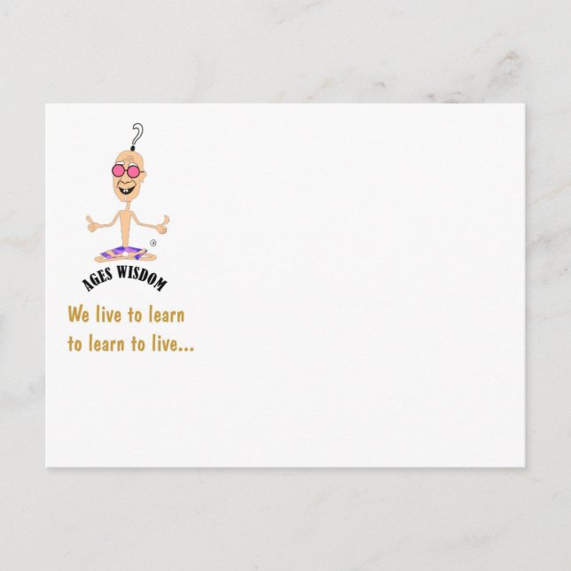 Cartão Postal De Festividades capacitação de sabedoria (Frente)