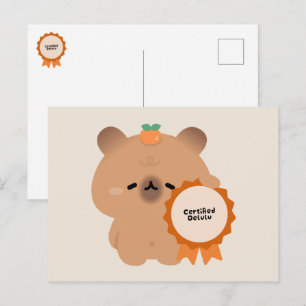 Cartão Postal De Festividades Capivara Delulu Certificada
