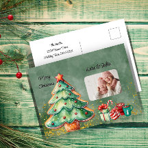 Captivando Foto da Árvore de Natal Watercolor