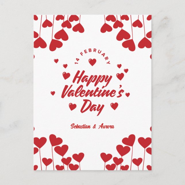 Cartão Postal De Festividades "Captured by Your Love" – Elegant Modern Valentine (Frente)