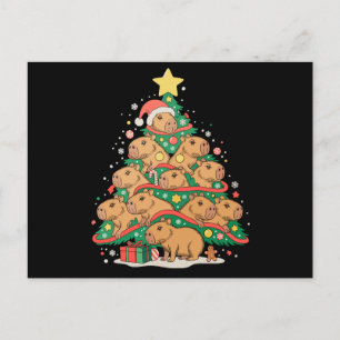 Cartão Postal De Festividades Capy Natal Capivara Árvore de Natal Temporada de F
